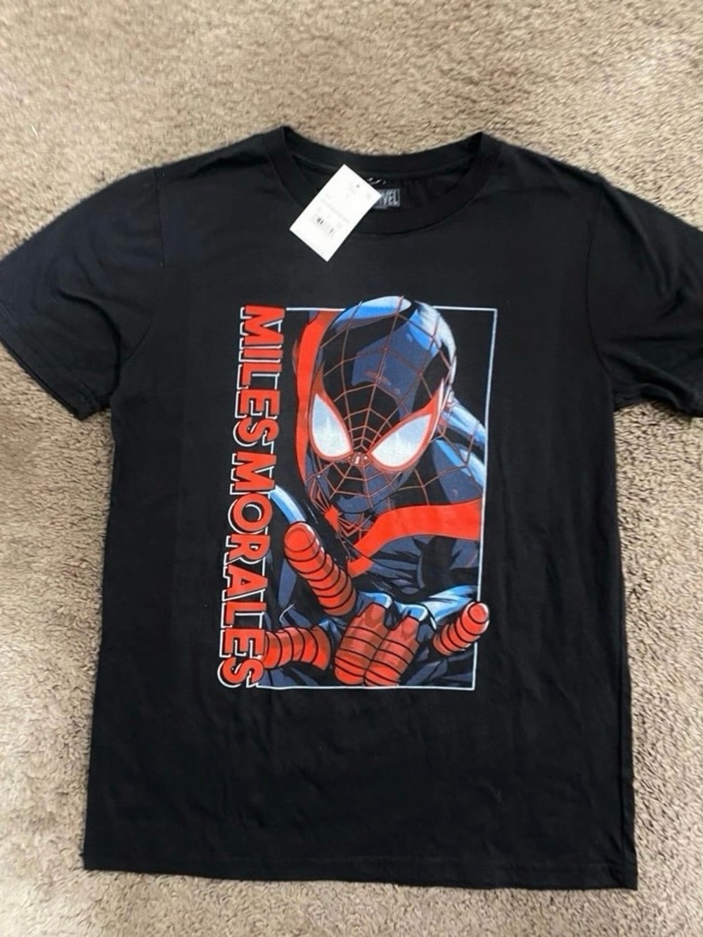 Boys Spiderman Miles shirt size large 10/12 NWT - Picture 3 of 5